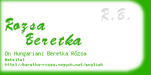 rozsa beretka business card